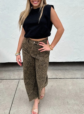 Cheetah Barrel Jeans