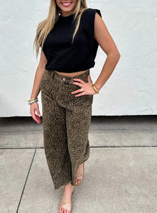 Cheetah Barrel Jeans